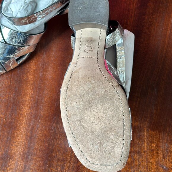 Tory Burch Women’s City Heel Sandal- Metallic Silver (8) - Picture 2 of 2